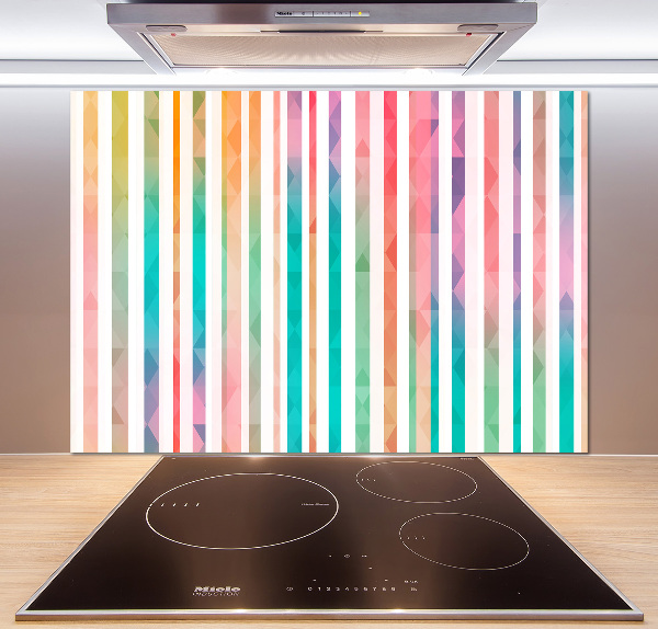 Rivestimento parete cucina con strisce arcobaleno
