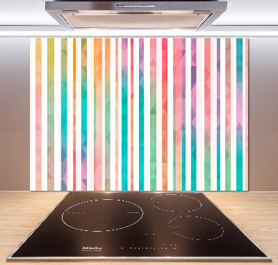 Rivestimento parete cucina con strisce arcobaleno