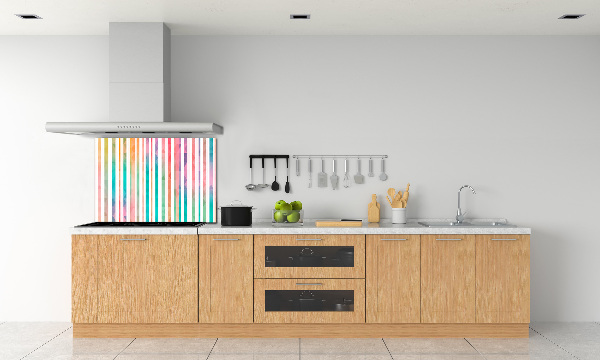 Rivestimento parete cucina con strisce arcobaleno