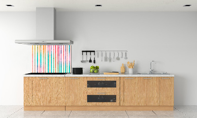 Rivestimento parete cucina con strisce arcobaleno