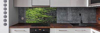 Pannello retrocucina con motivo corteccia d'albero