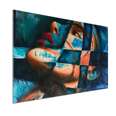 Pannello retrocucina con stampa di donna astratta