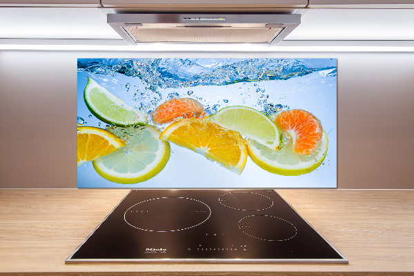 Pannello retrocucina con stampa di agrumi in immersione