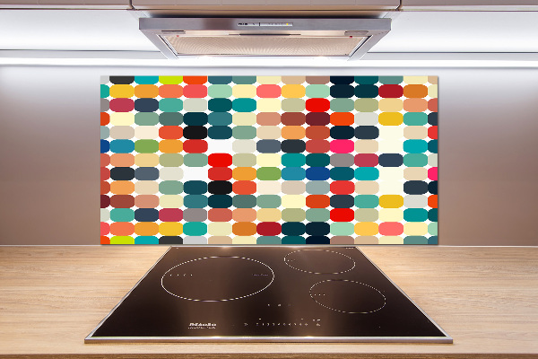 Rivestimento parete cucina con motivo geometrico come sfondo