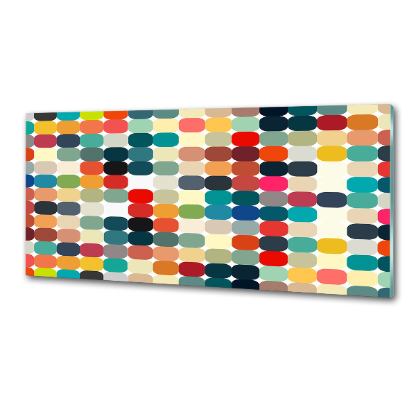 Rivestimento parete cucina con motivo geometrico come sfondo