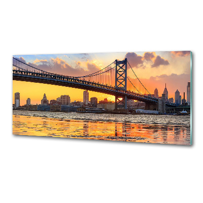 Rivestimento parete cucina con motivo Ponte di Filadelfia