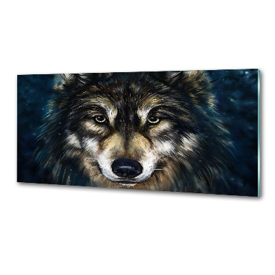 Rivestimento parete cucina con motivo Lupi