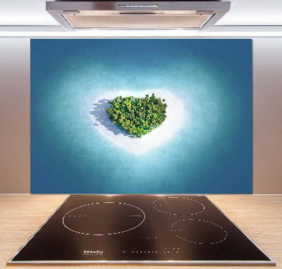 Pannello paraschizzi cucina a forma di cuore