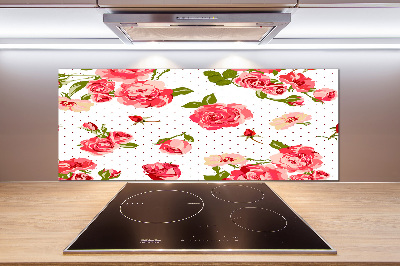 Pannello retrocucina con motivo di rose