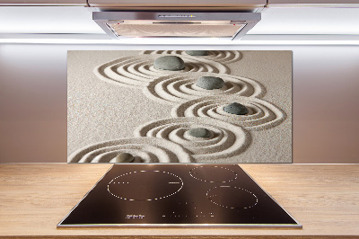 Pannello paraschizzi cucina con motivo Sabbia di pietre zen