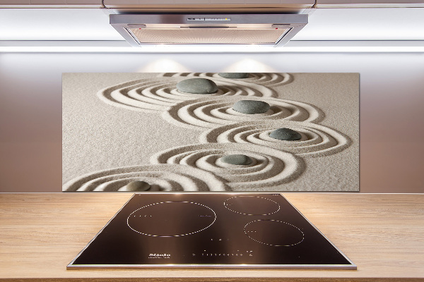 Pannello paraschizzi cucina con motivo Sabbia di pietre zen