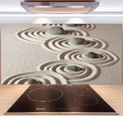 Pannello paraschizzi cucina con motivo Sabbia di pietre zen