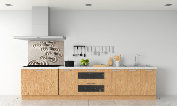 Pannello paraschizzi cucina con motivo Sabbia di pietre zen