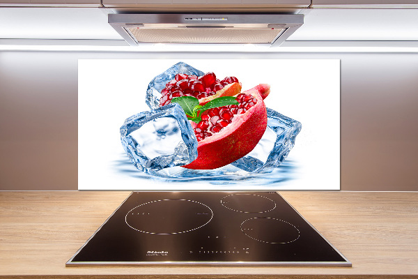 Pannello retrocucina con motivo melograno e finitura ghiaccio