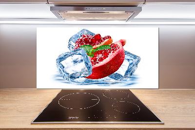 Pannello retrocucina con motivo melograno e finitura ghiaccio