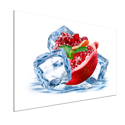 Pannello retrocucina con motivo melograno e finitura ghiaccio