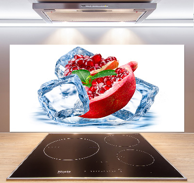 Pannello retrocucina con motivo melograno e finitura ghiaccio