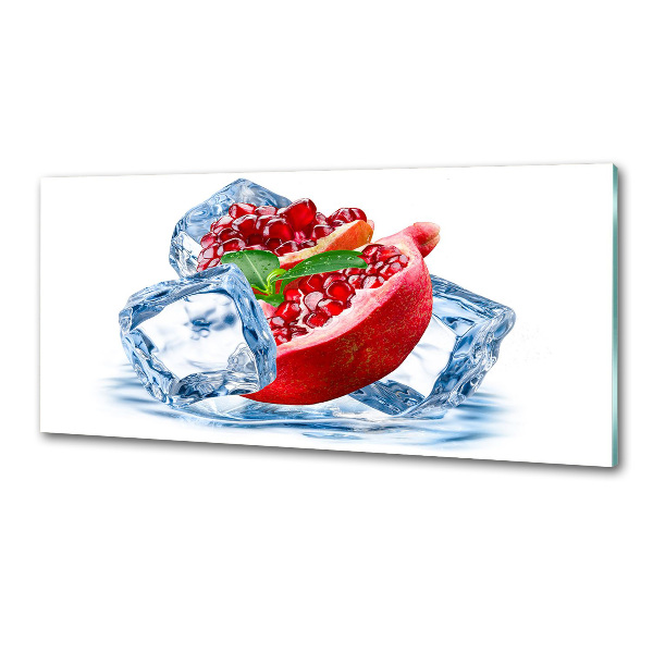 Pannello retrocucina con motivo melograno e finitura ghiaccio