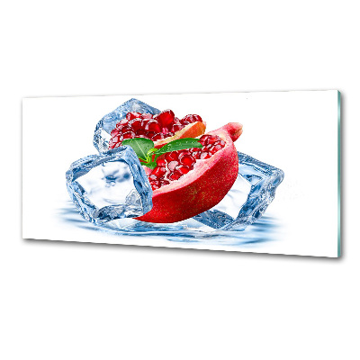 Pannello retrocucina con motivo melograno e finitura ghiaccio