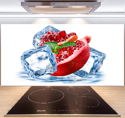 Pannello retrocucina con motivo melograno e finitura ghiaccio