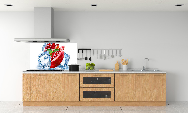 Pannello retrocucina con motivo melograno e finitura ghiaccio