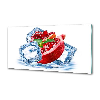 Pannello retrocucina con motivo melograno e finitura ghiaccio