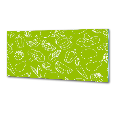 Pannello paraschizzi cucina con motivo di frutta e verdura