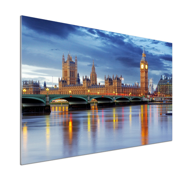 Rivestimento parete cucina con motivo Tamigi di Londra