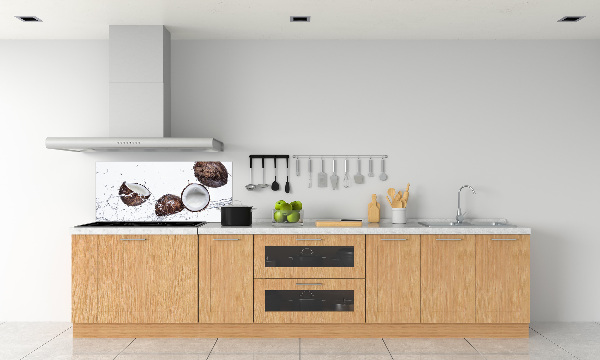 Pannello paraschizzi cucina con motivo cocco effetto acqua