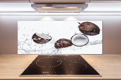 Pannello paraschizzi cucina con motivo cocco effetto acqua