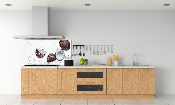 Pannello paraschizzi cucina con motivo cocco effetto acqua