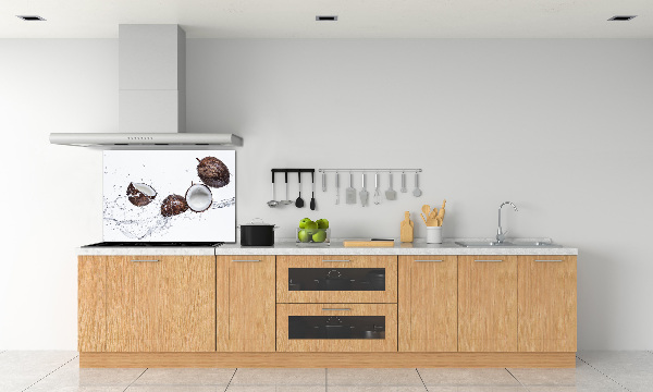 Pannello paraschizzi cucina con motivo cocco effetto acqua