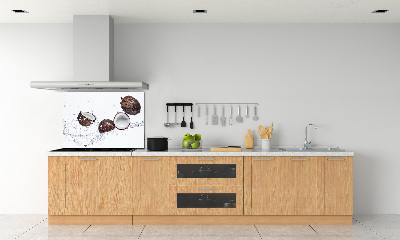 Pannello paraschizzi cucina con motivo cocco effetto acqua