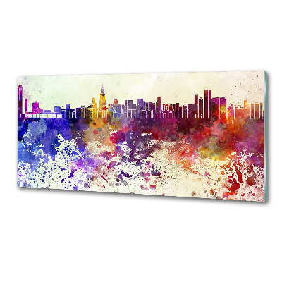 Pannello retrocucina con motivo Chicago colorato