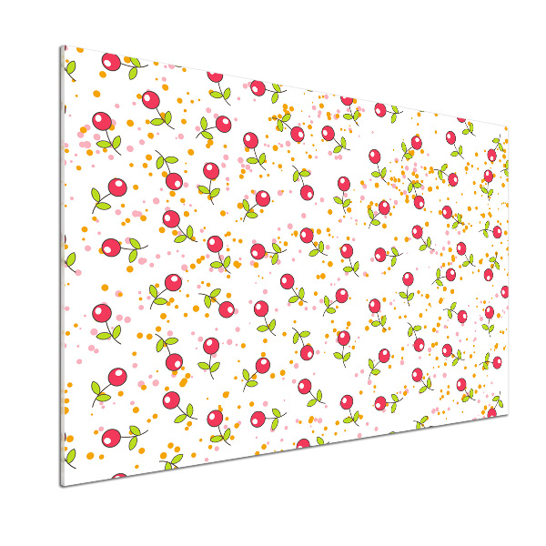 Pannello retrocucina con motivo di ciliegie