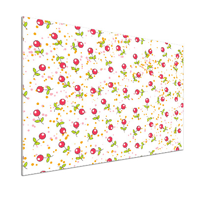 Pannello retrocucina con motivo di ciliegie