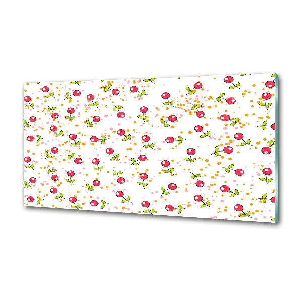 Pannello retrocucina con motivo di ciliegie