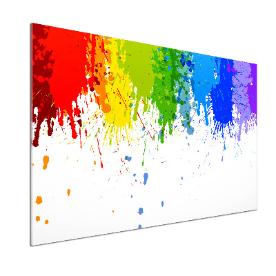 Pannello paraschizzi cucina con motivo di macchie arcobaleno