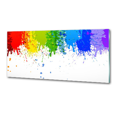 Pannello paraschizzi cucina con motivo di macchie arcobaleno