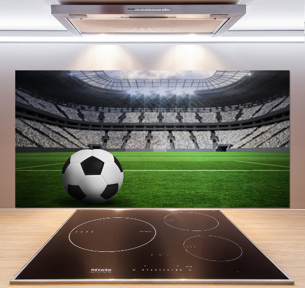 Rivestimento parete cucina con motivo a palla ispirato allo stadio