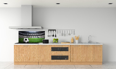 Rivestimento parete cucina con motivo a palla ispirato allo stadio