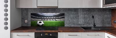 Rivestimento parete cucina con motivo a palla ispirato allo stadio