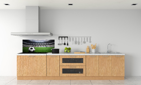Rivestimento parete cucina con motivo a palla ispirato allo stadio