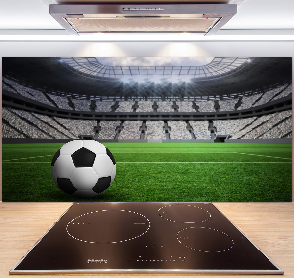 Rivestimento parete cucina con motivo a palla ispirato allo stadio