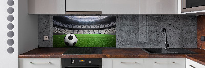 Rivestimento parete cucina con motivo a palla ispirato allo stadio