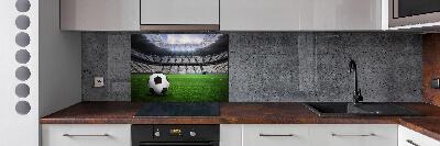 Rivestimento parete cucina con motivo a palla ispirato allo stadio