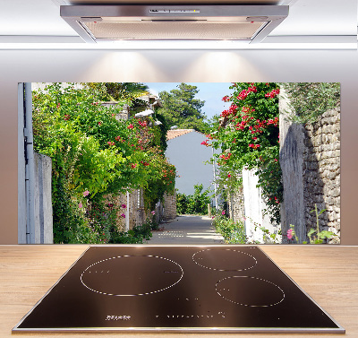 Rivestimento parete cucina con motivo Vicolo corniolo