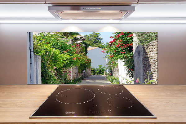 Rivestimento parete cucina con motivo Vicolo corniolo