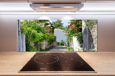 Rivestimento parete cucina con motivo Vicolo corniolo