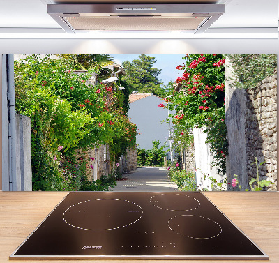 Rivestimento parete cucina con motivo Vicolo corniolo